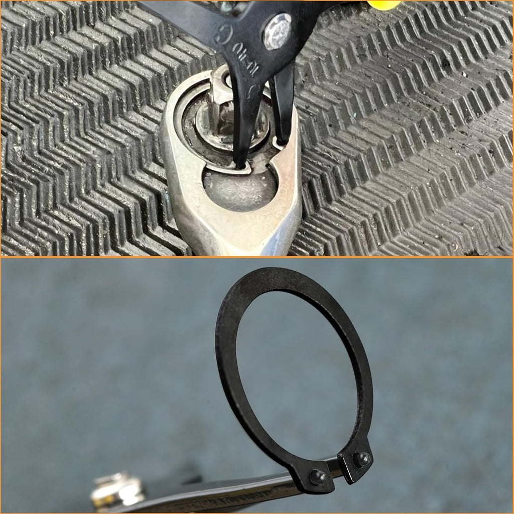 2-in-1 Snap Ring Pliers - Internal & External Circlip Pliers for 10-40mm Snap Rings