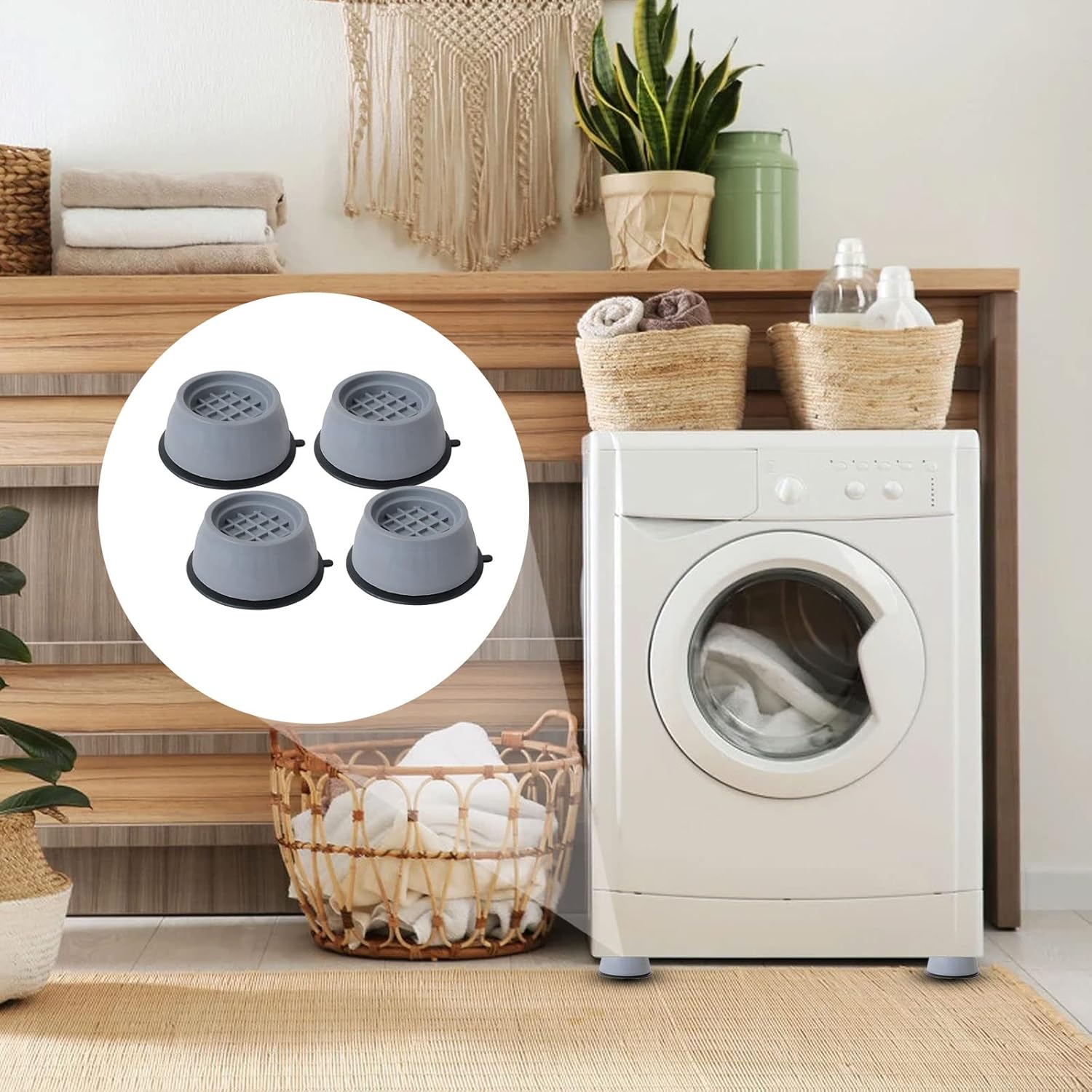 4PCS Anti-Vibration Washer & Dryer Pads