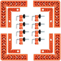 90 Degree Corner Clamp & Positioning Square Set - (3" 4")inch x 8 Right Angle Clamp with 8 Clamp ABS Plastic L-Shaped Tool