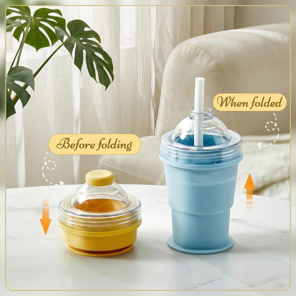 2-in-1 Collapsible Silicone Ice Ball Maker Cup