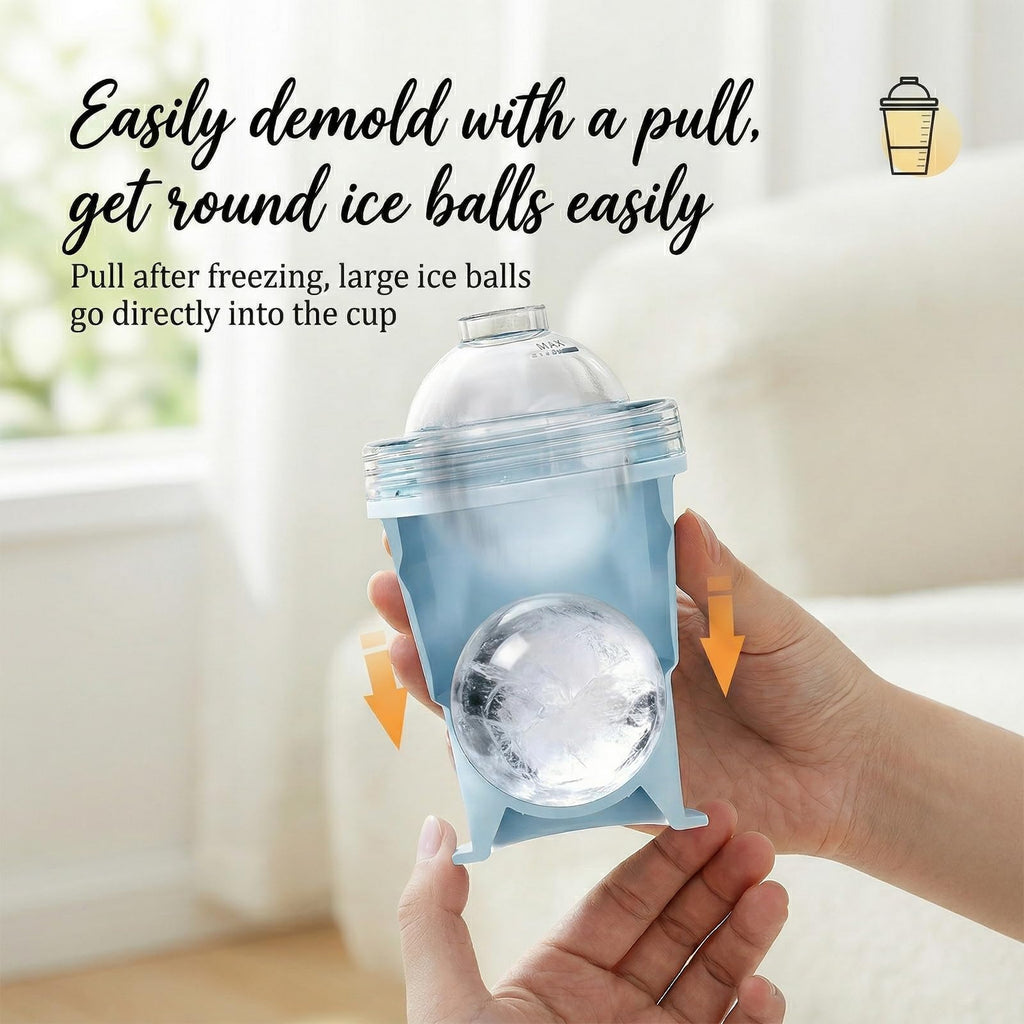 2-in-1 Collapsible Silicone Ice Ball Maker Cup