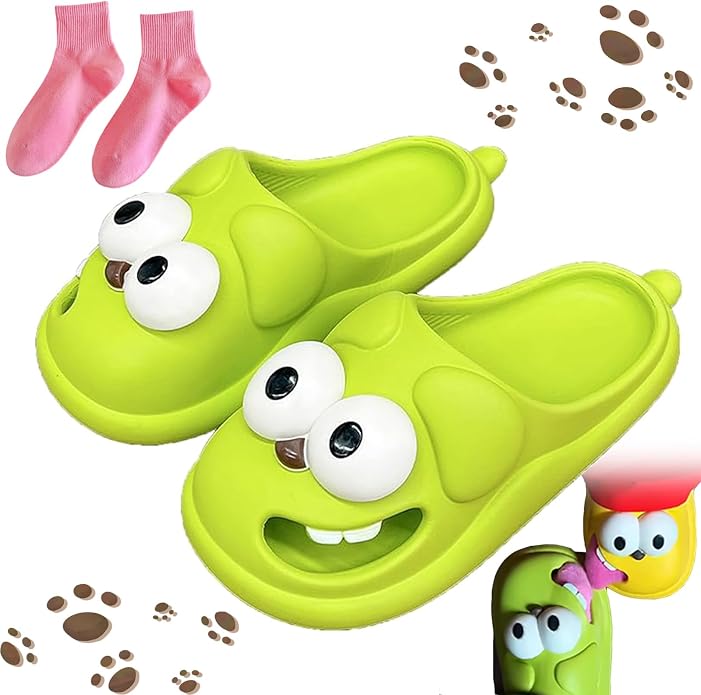 Funny 3D Dog Tongue Slides | Soft EVA House Slippers for Couples & Friends