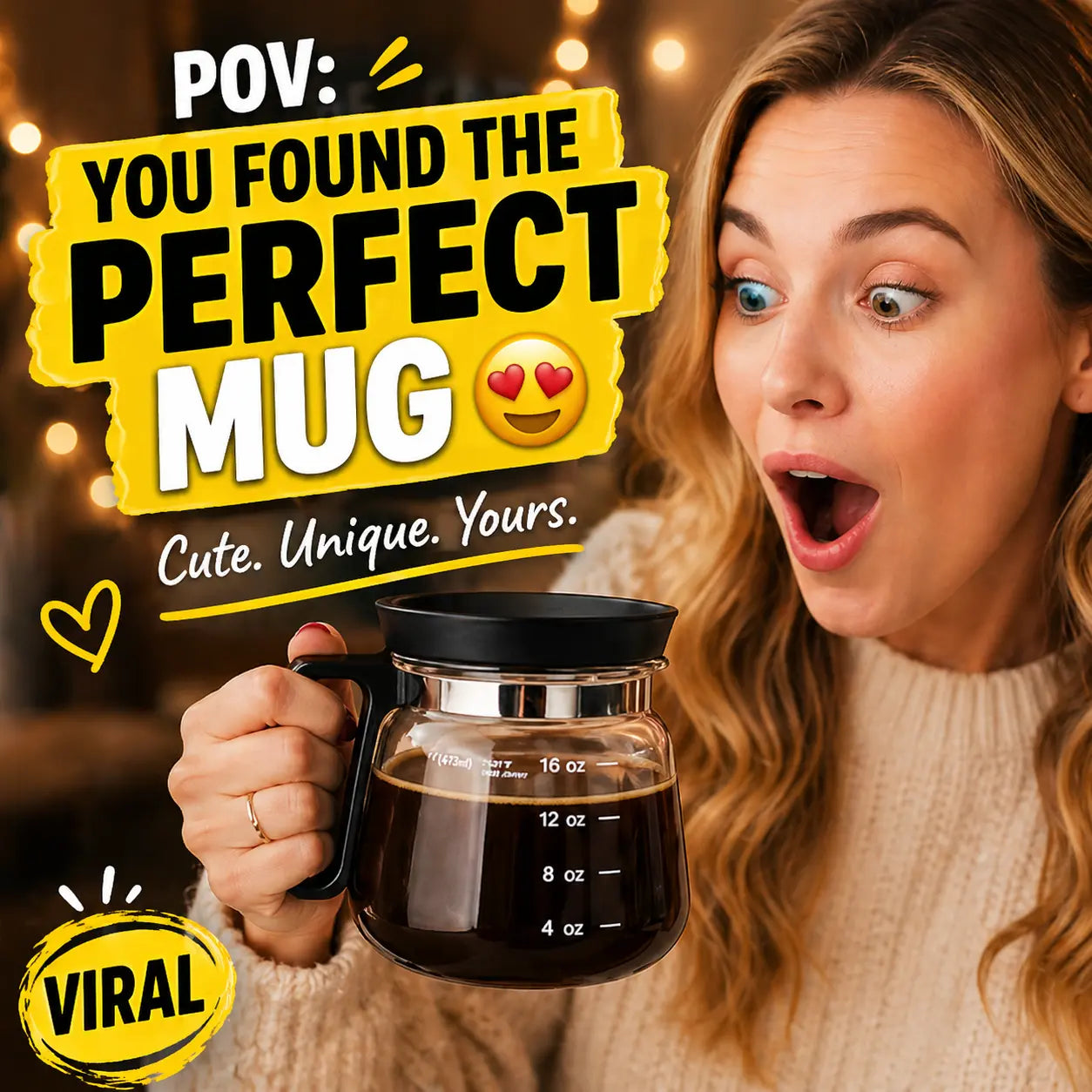 16 Oz Glass Coffee Mug – Coffee Pot Style