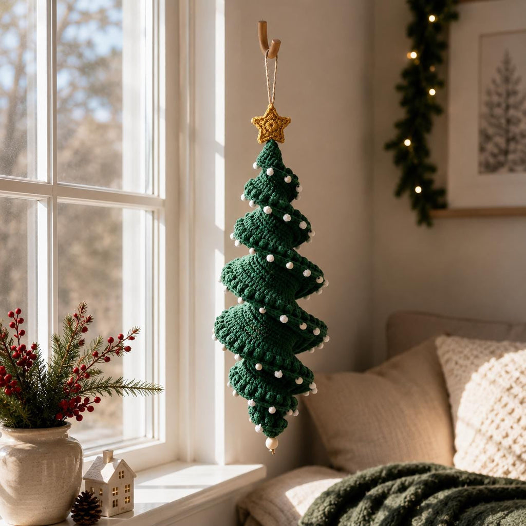 Crochet Snowman Spiral Ornament DIY Kit