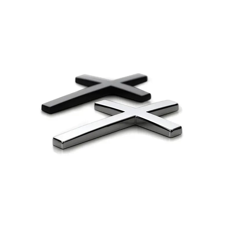 3D Christian Cross Sticker