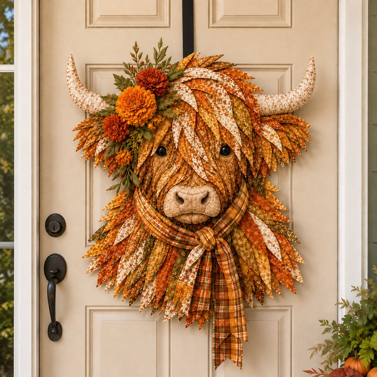 Birth Flower Highland Cow 3D Layered Fabric Art DIY Kit (Beginner-friendly)  Buy 2 Free Shipping