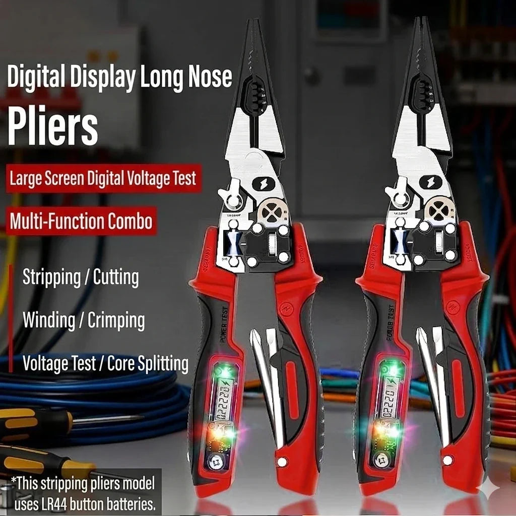 9-in-1 Multi-Functional Digital Display Electrician’s Pliers