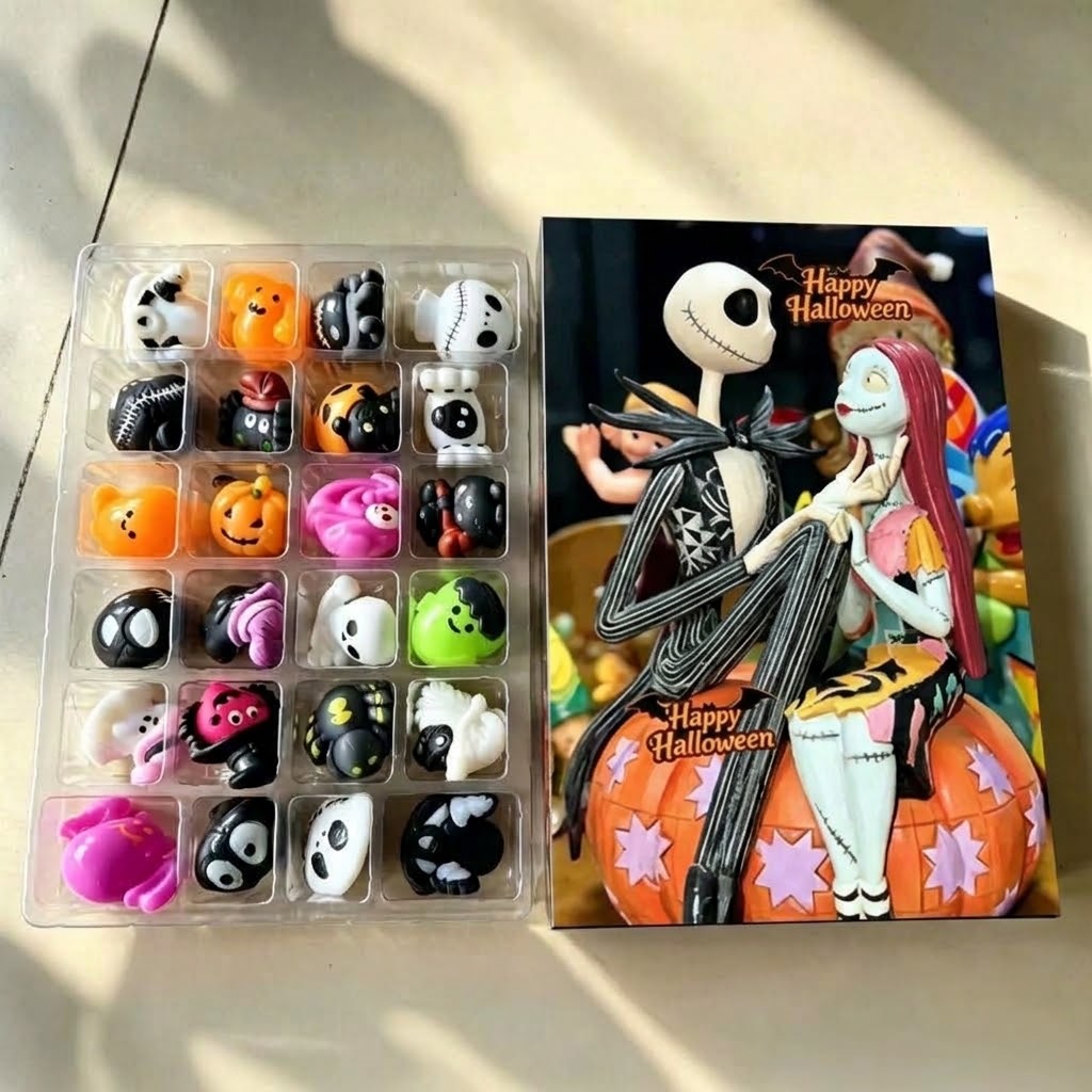 Halloween 24-Day Countdown Advent Calendar Box | Collectible Mini Figurines & Spooky Surprise Blind Box