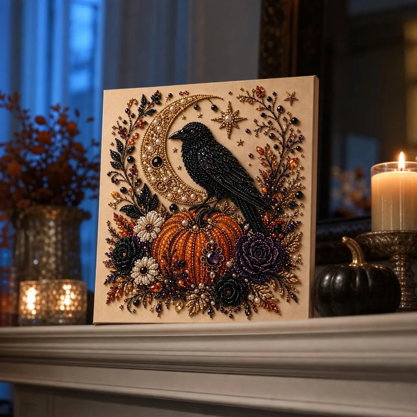 Halloween Pearl Art DIY Kit - Crow