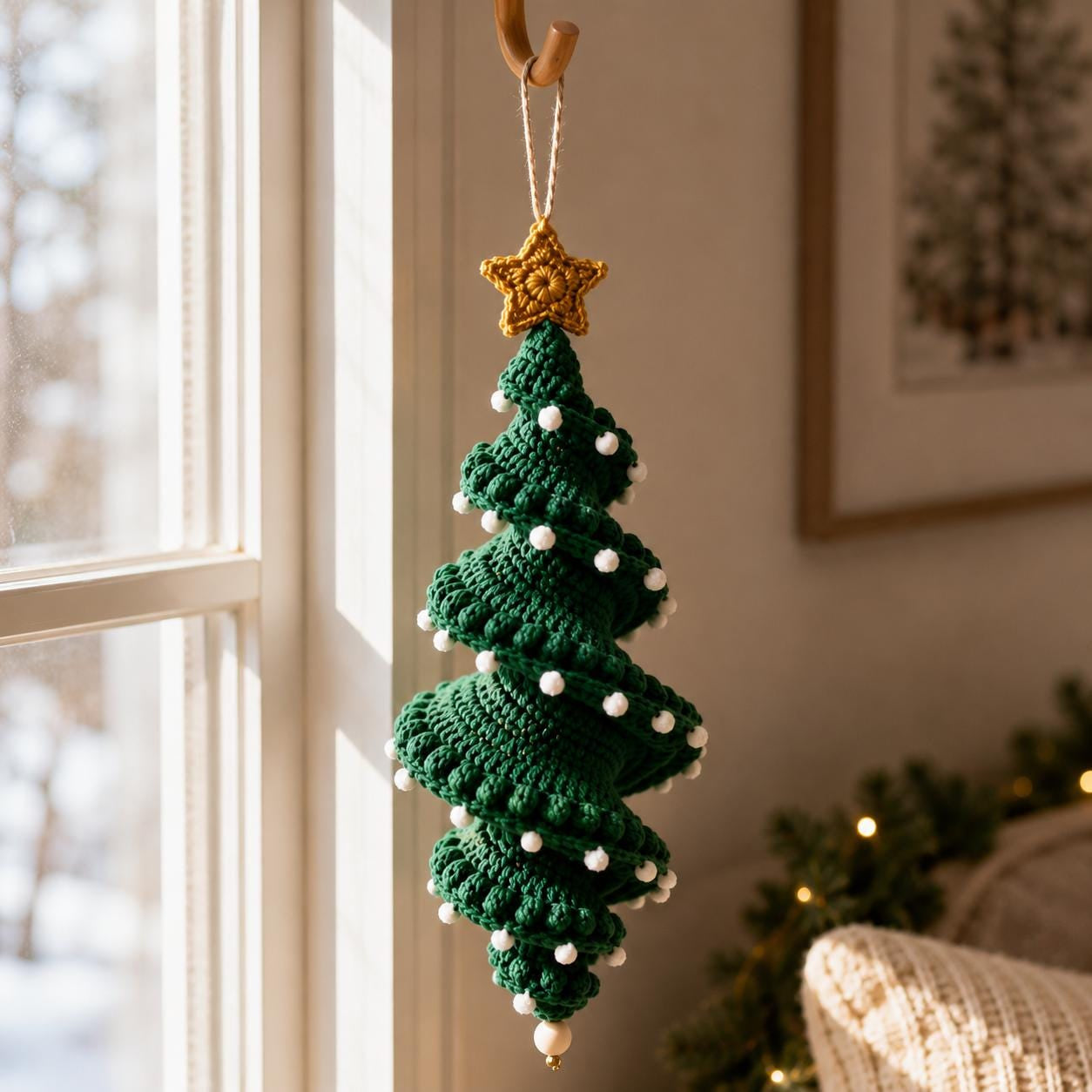 Crochet Snowman Spiral Ornament DIY Kit