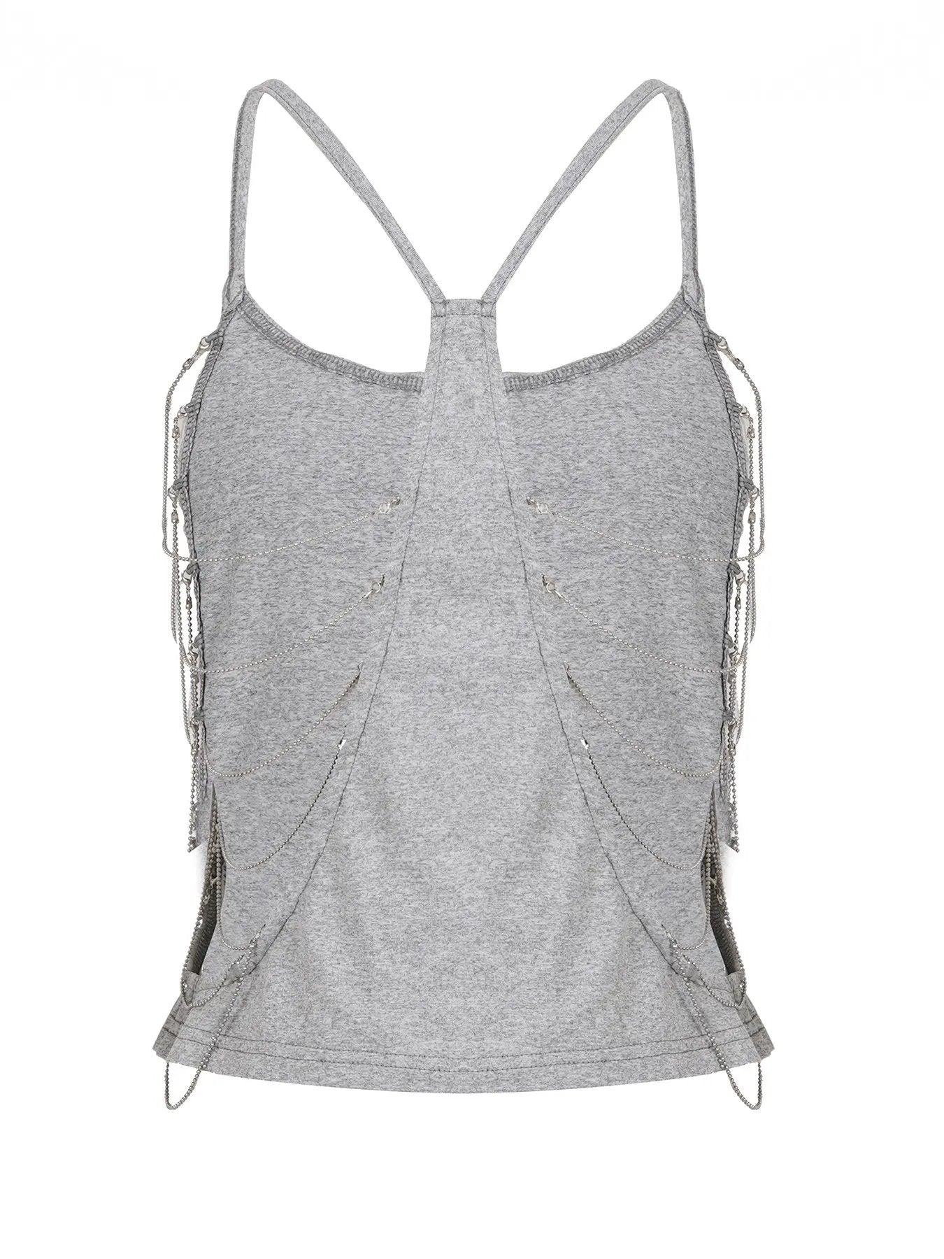 Backless Chain Halter Camisole Top for Y2K Party Outfits