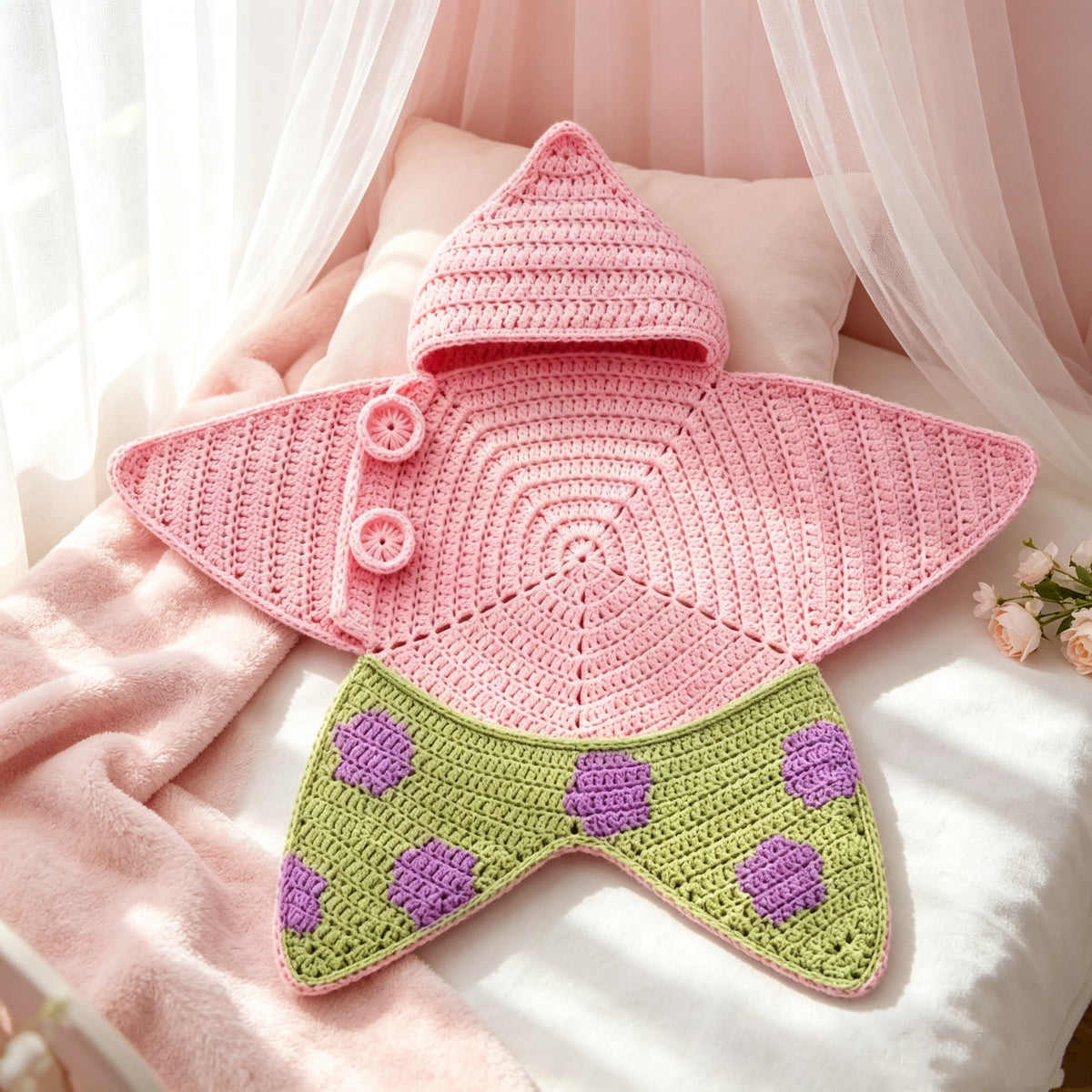 Seal Star™ Cozy Starfish Knitted Baby Sleeping Bag & Swaddle