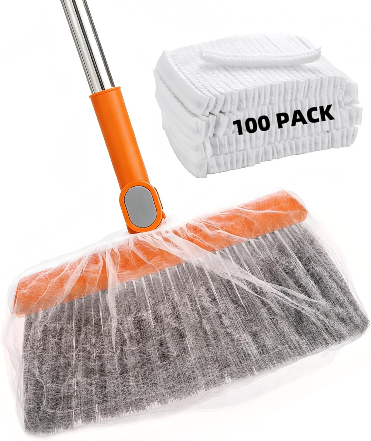 100PCS Disposable Broom Covers – Dust & Pet Hair Catchers