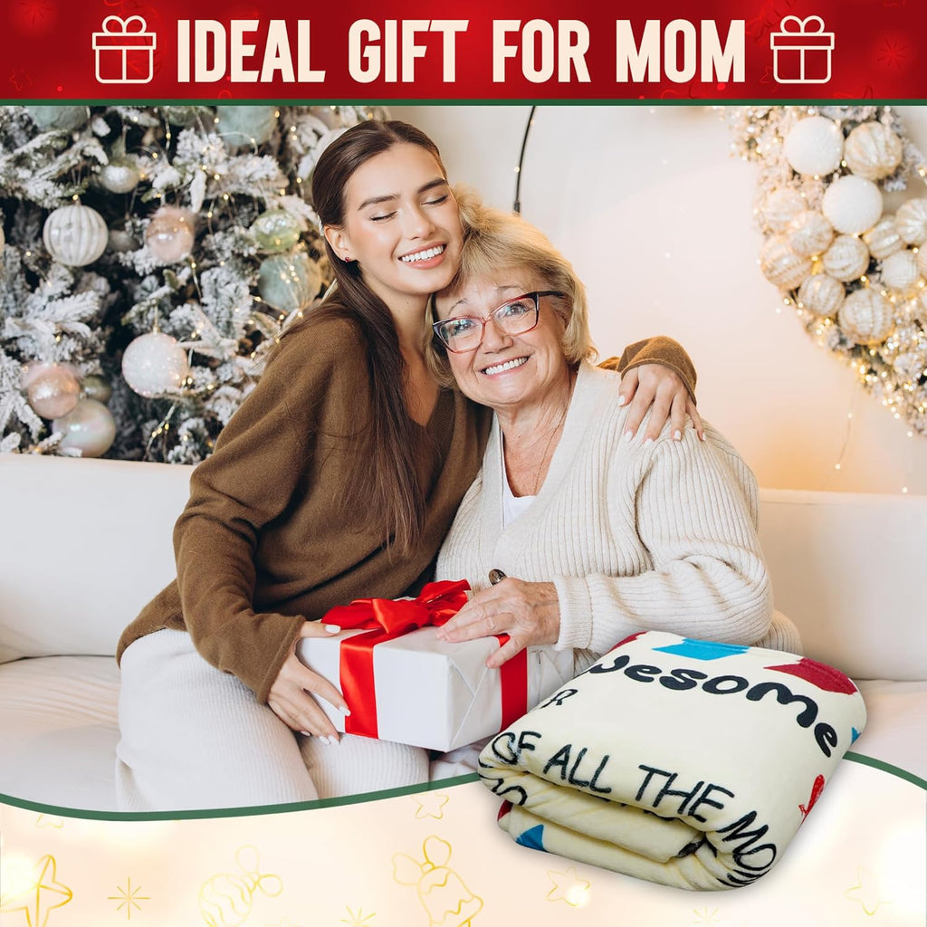 Best Mom Ever - I Love You Mom Throw Blanket (100*70 CM)