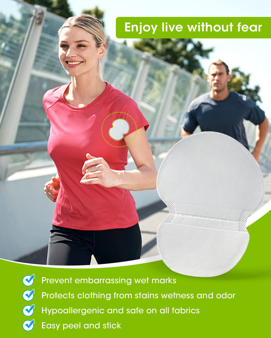 100PCS Disposable Underarm Sweat Pads
