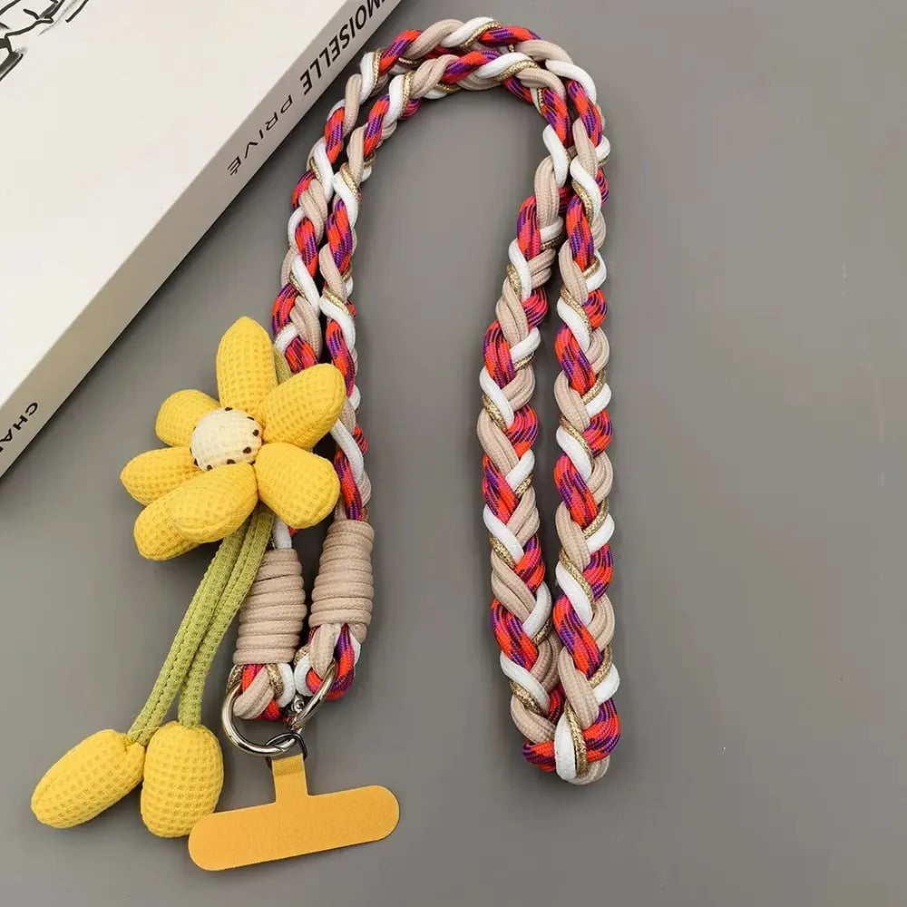 Cute Floral Phone Crossbody Lanyard – Hands-Free & Stylish!