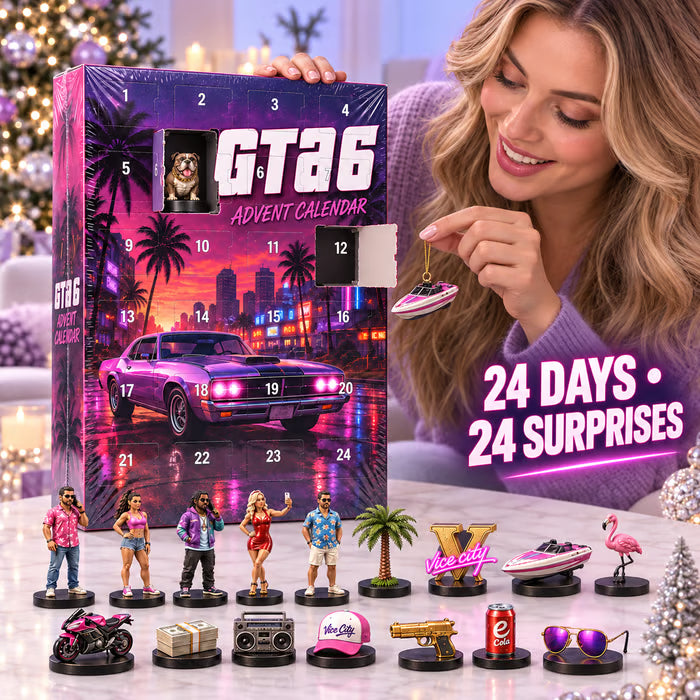 GTA‑6 Advent Calendar – 24 Surprises Gaming Christmas Countdown Gift