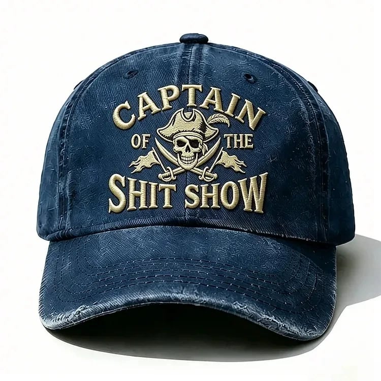 Captain Of The Shit Show Embroidery Adjustable Cap