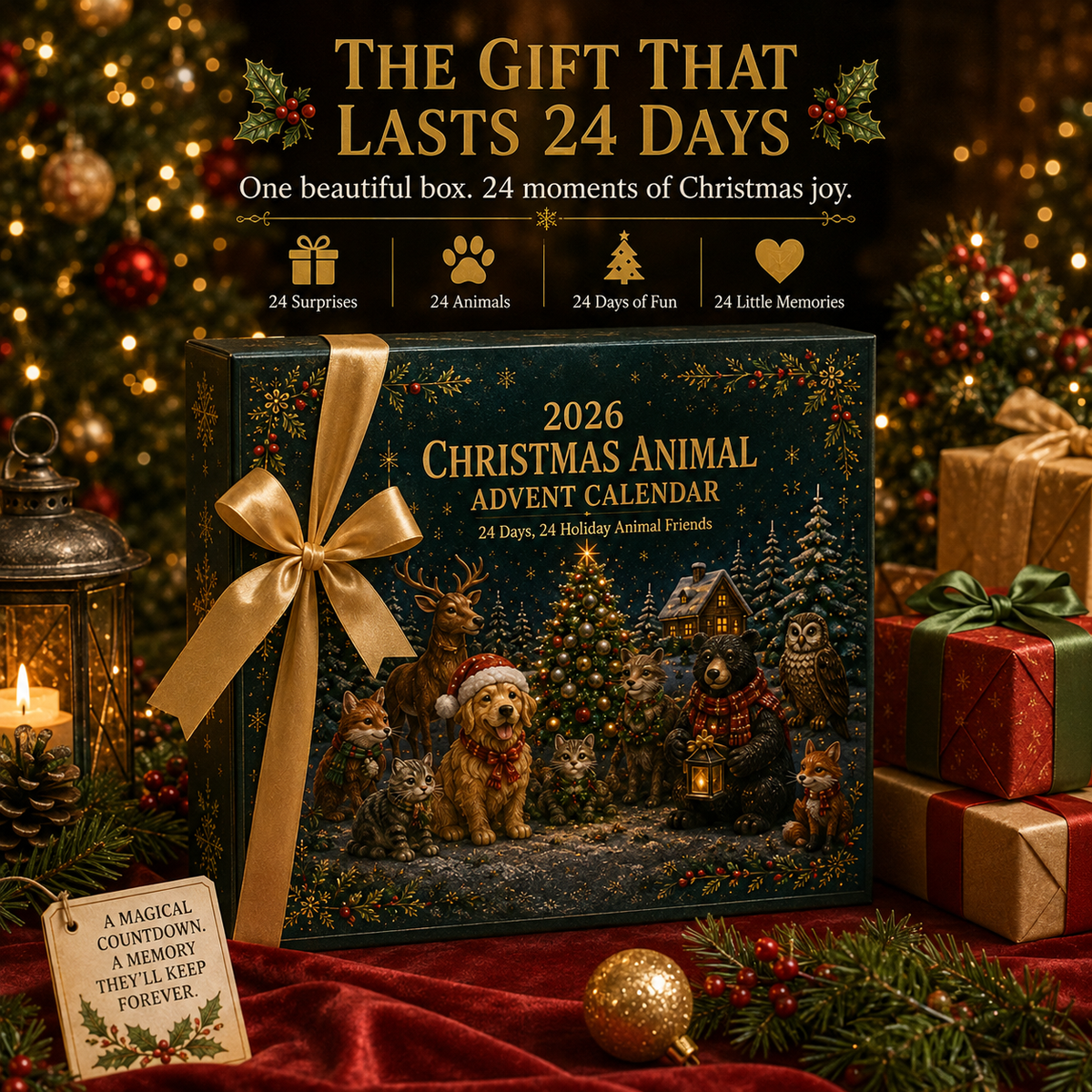 Collectible Christmas Animal Advent Calendar-24 Days · 24 Holiday Animal Friends · 24 Little Christmas Memories