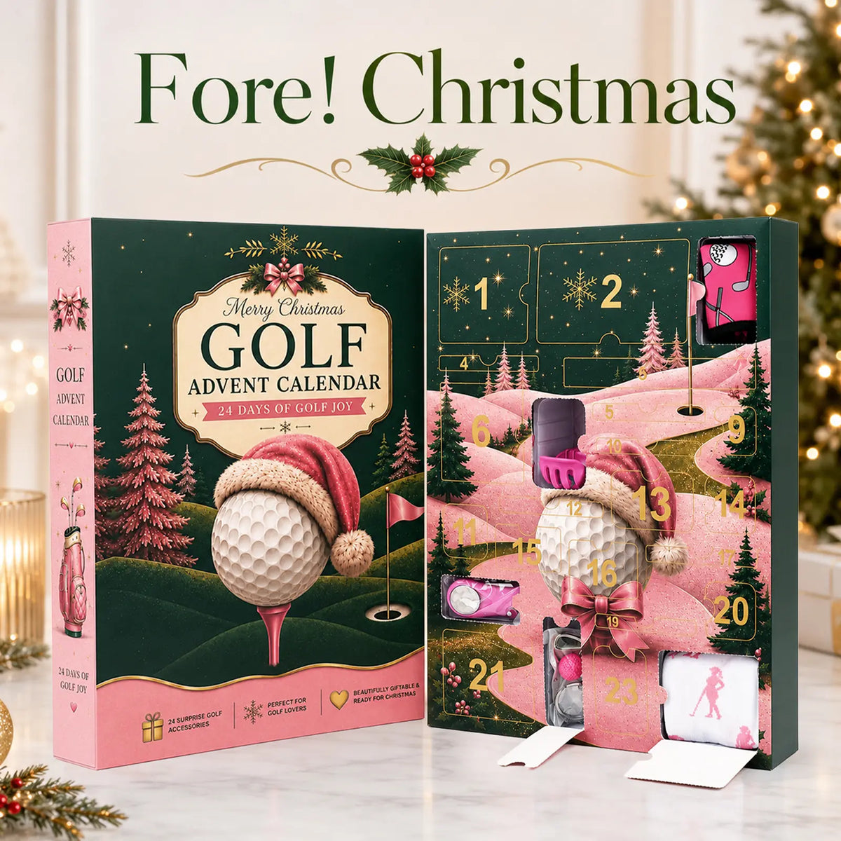 2026 Golf Advent Calendar for Women – 24 Days of Christmas Surprises & Golf Accessories