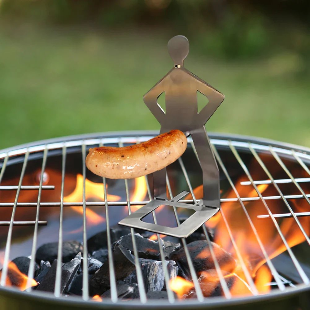 Funny Stainless Steel BBQ Sausage Holder