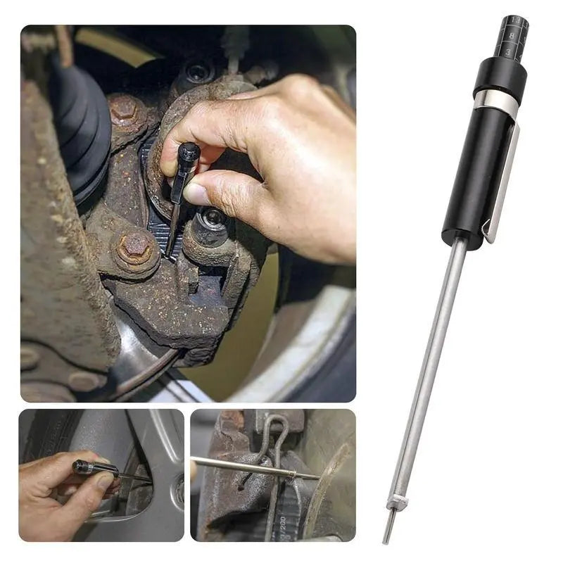 Car Brake Pad Thickness Gauge – 1.5mm–11mm Scale, No Tire Removal Needed