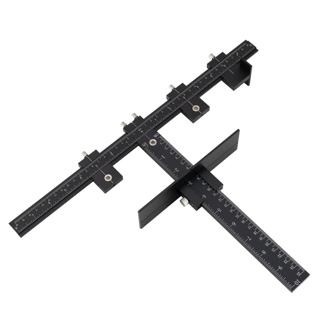 Cabinet Hardware Jig – Handle Template with Engraved Rulers & Self‑Punching Centre