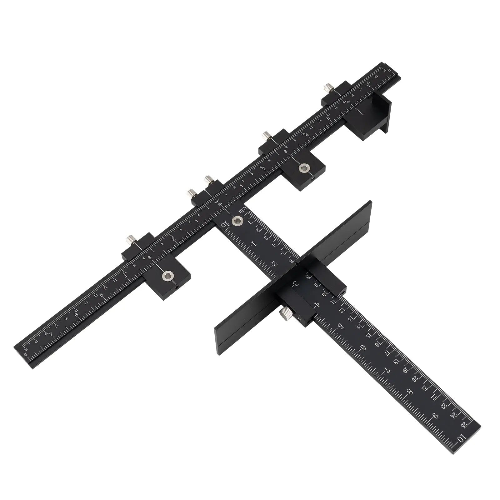 Cabinet Hardware Jig – Handle Template with Engraved Rulers & Self‑Punching Centre