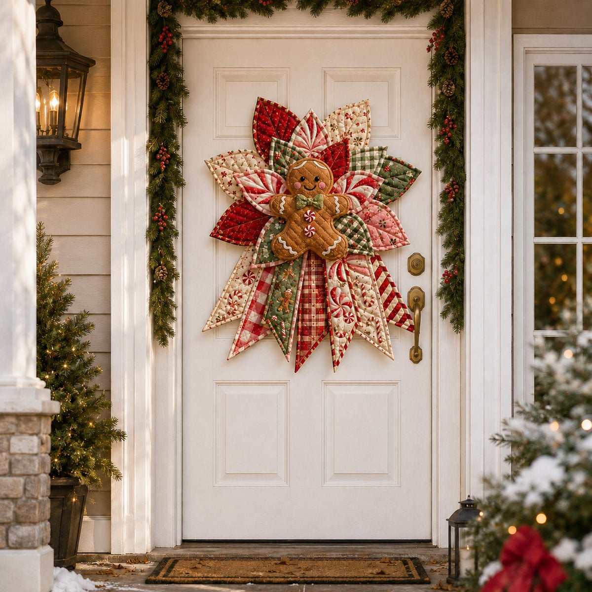 Holiday Celebration 50% OFF  – Festive Quilted Christmas Door Hanging DIY Sewing Kit