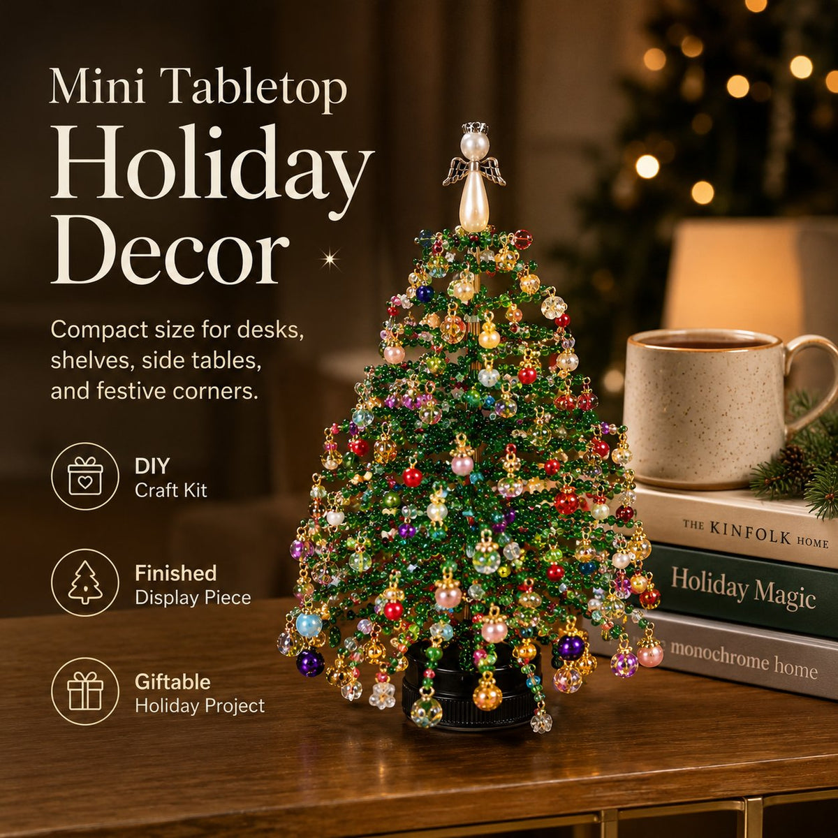 HOT SALE 49% OFFDIY Beaded Christmas Tree Kit – Create Your Own Sparkling Holiday Decoration