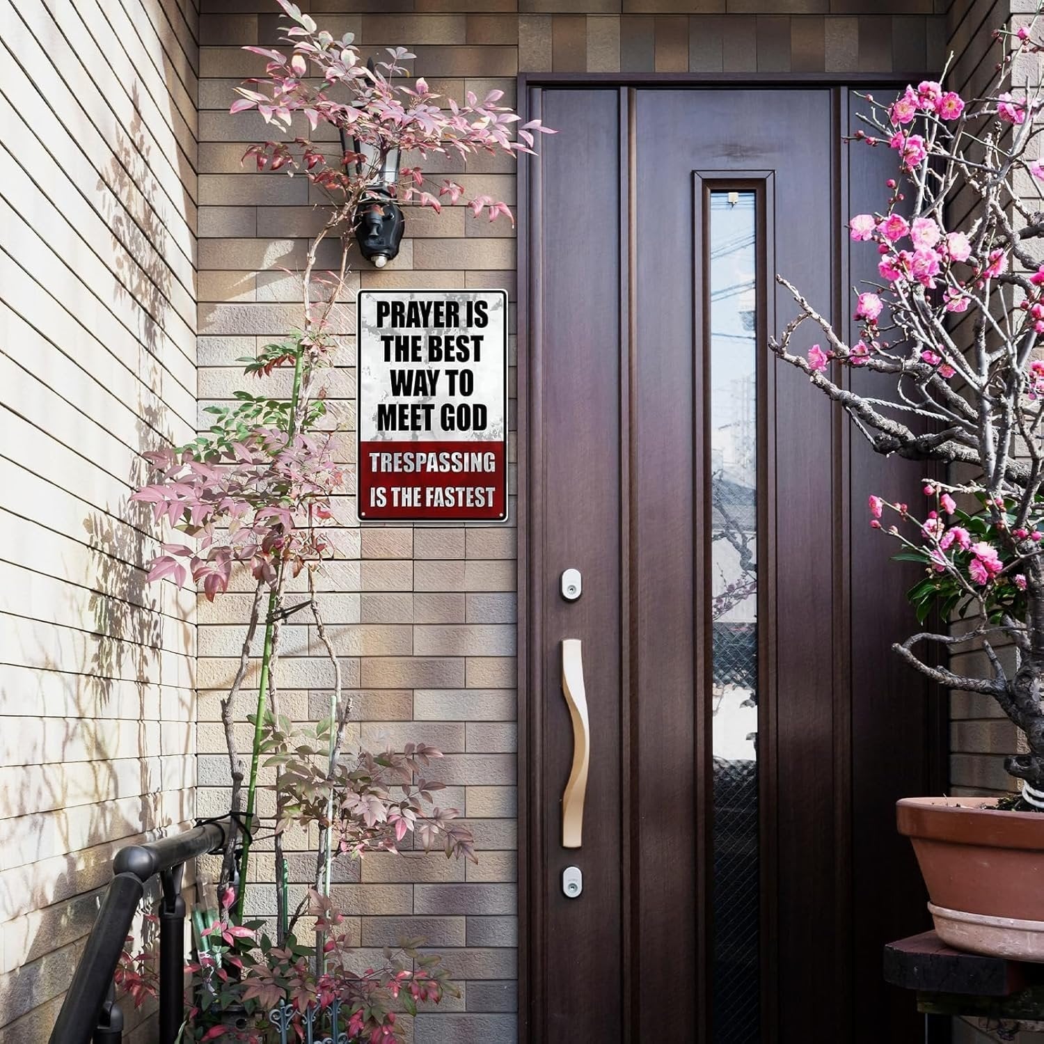 Funny "No Trespassing" Metal Warning Sign