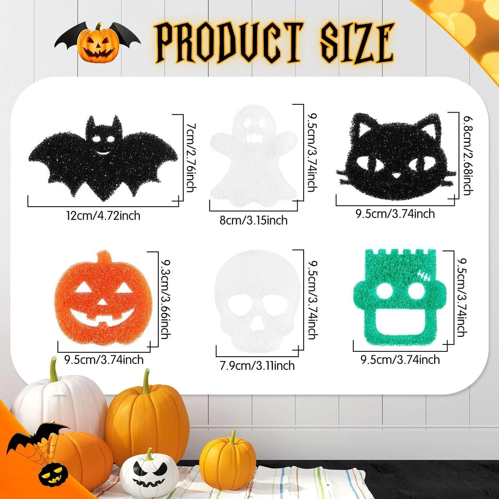 6 Pcs Halloween Cleaning Sponges