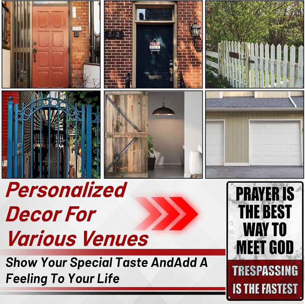 Funny "No Trespassing" Metal Warning Sign