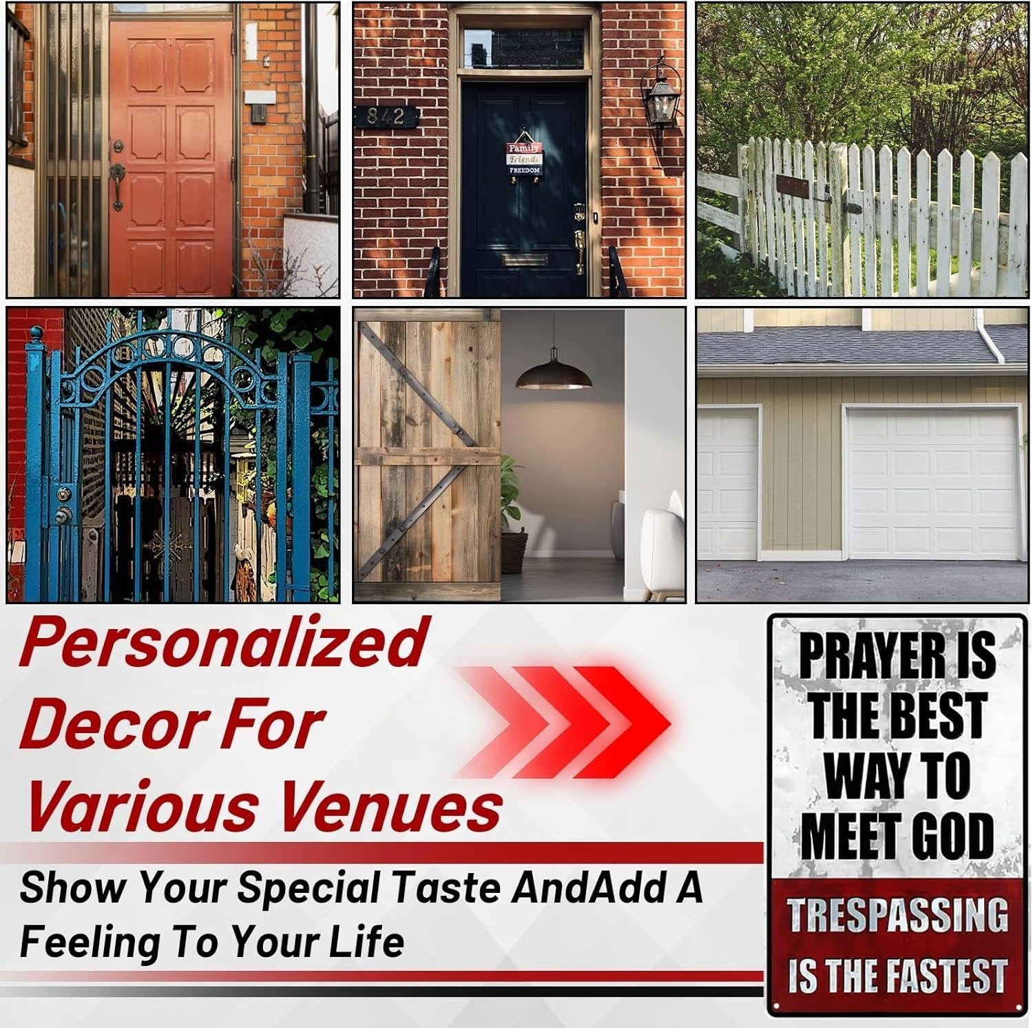 Funny "No Trespassing" Metal Warning Sign
