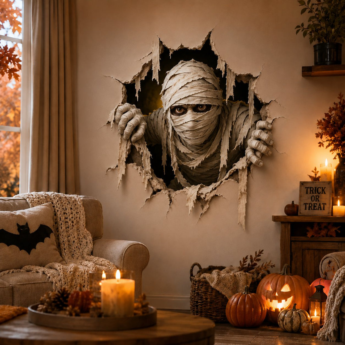 Last Day 50% OFF-Halloween Break-In 3D Wall Decals