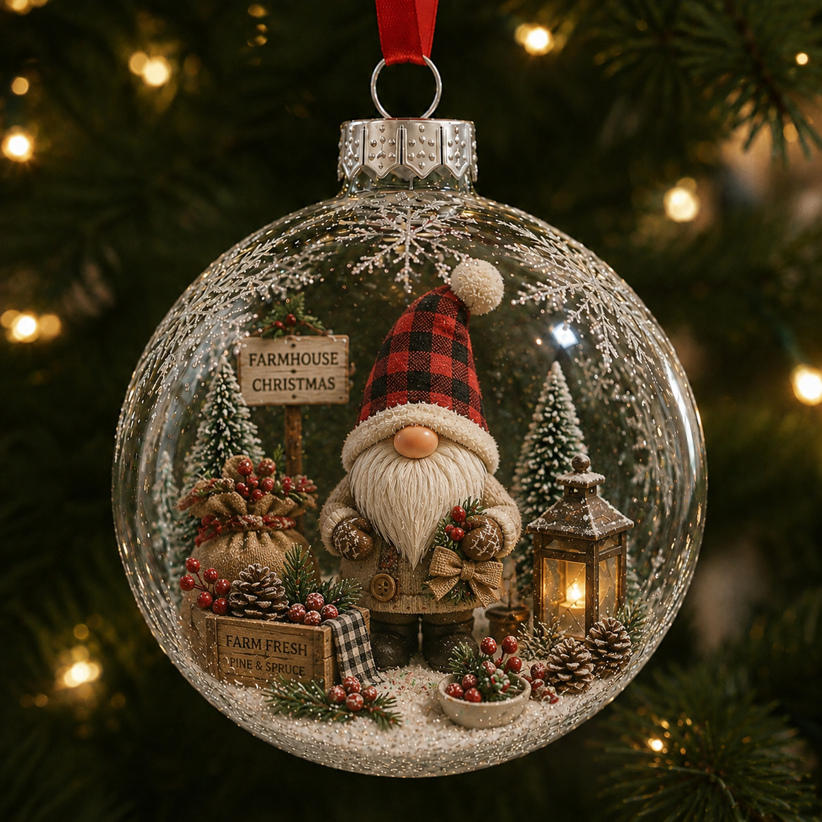 Christmas Gnome Miniature World Ornament Collection