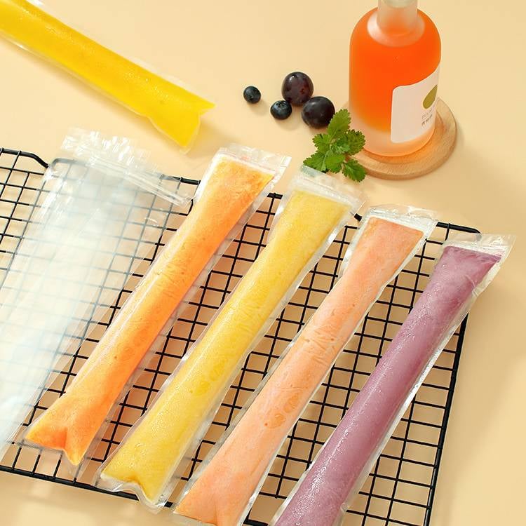 100 PCS Food-Grade Disposable Ice Popsicle Bags