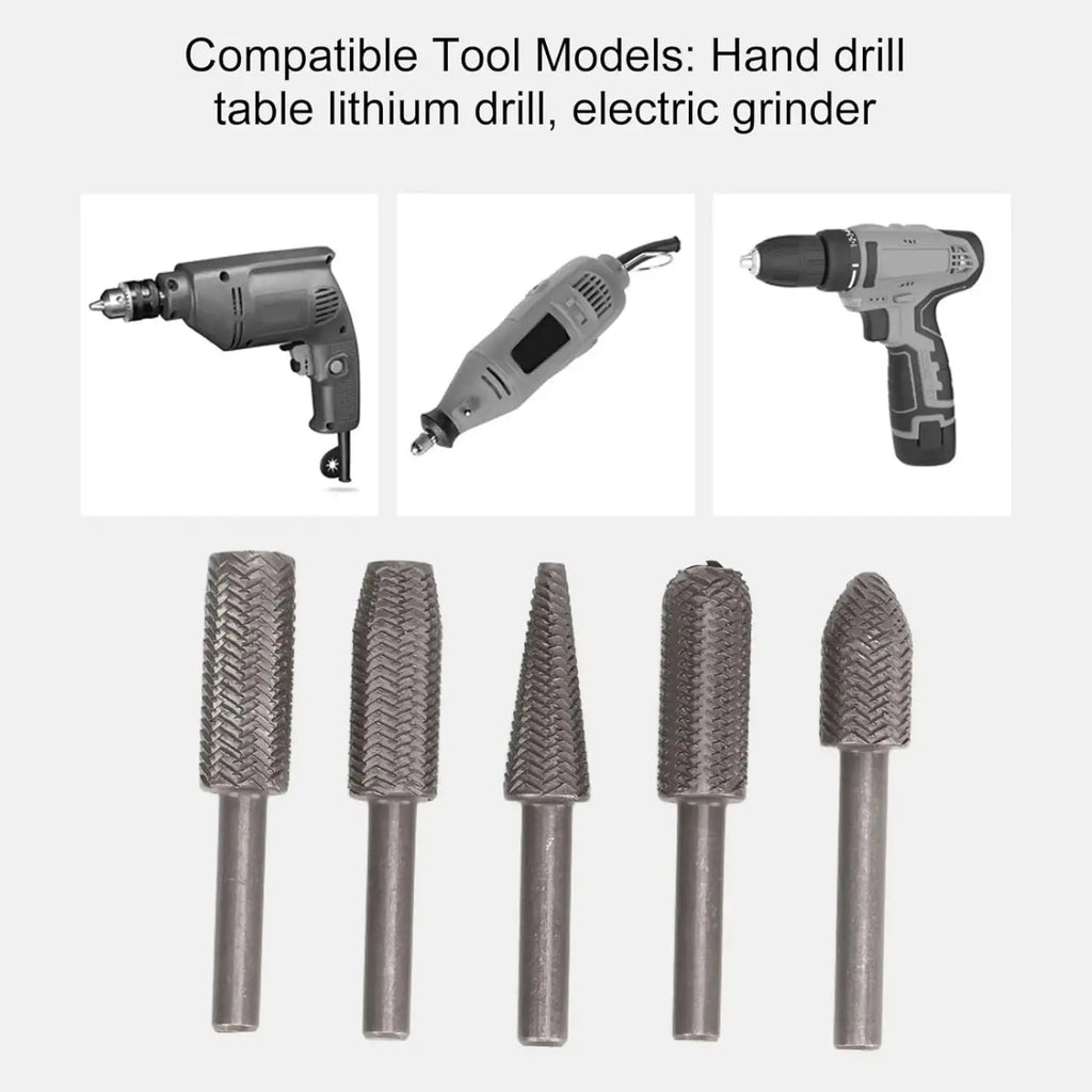 Free Shipping5PCS Tungsten Carbide Rotary File Set – Fast Shaping, Carving & Grinding