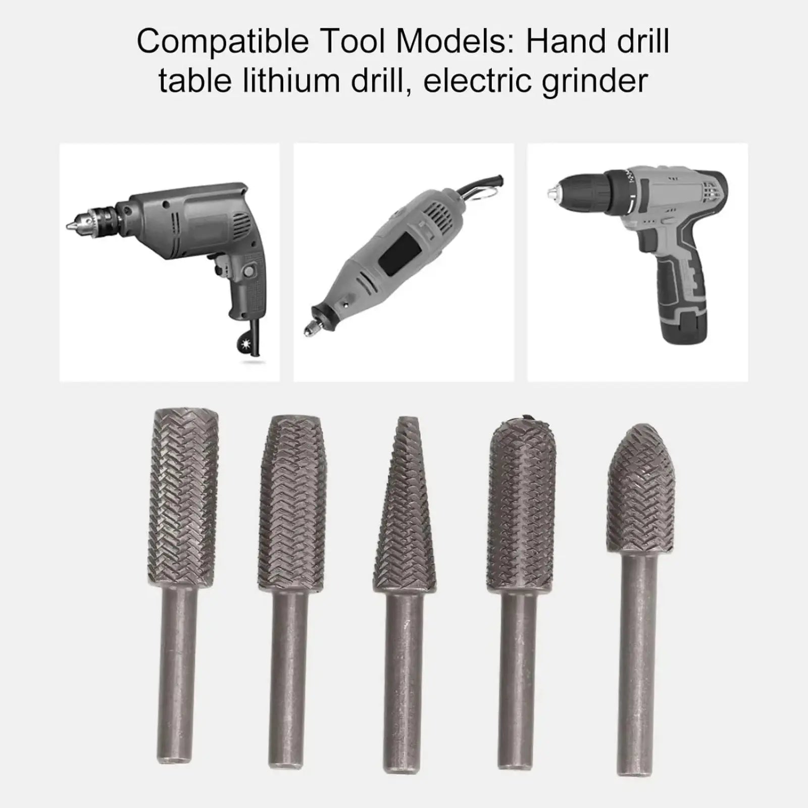 Free Shipping5PCS Tungsten Carbide Rotary File Set – Fast Shaping, Carving & Grinding