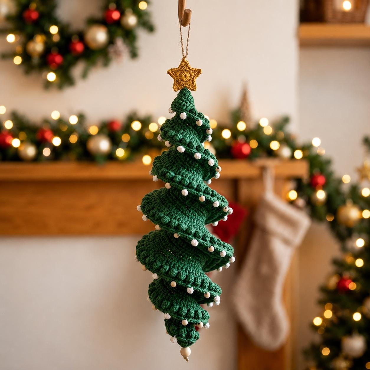 Crochet Snowman Spiral Ornament DIY Kit