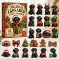 CHRISTMAS KICKOFF 40% OFF - Christmas Black Labrador Advent Calendar 2026 - 24-Day Festive Countdown, Acrylic Charms Blind Box - Gift For Labrador Lovers