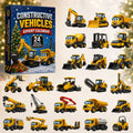 CHRISTMAS KICKOFF 40% OFF - Constructive Vehicles Advent Calendar 2026 - 24-Day Festive Countdown, Acrylic Charms Blind Box - Gift For Kids, Family & Friends