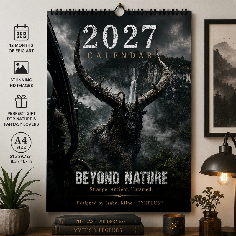 Beyond Nature 2027 Wall Calendar – Strange & Ancient Creatures | A4 Fantasy Wildlife Calendar