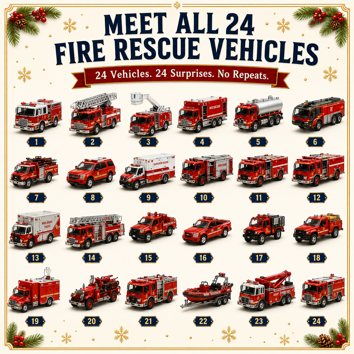 Build the Fleet Collection 24-Day Vehicle Advent Calendar Series | A New Adventure Every Morning