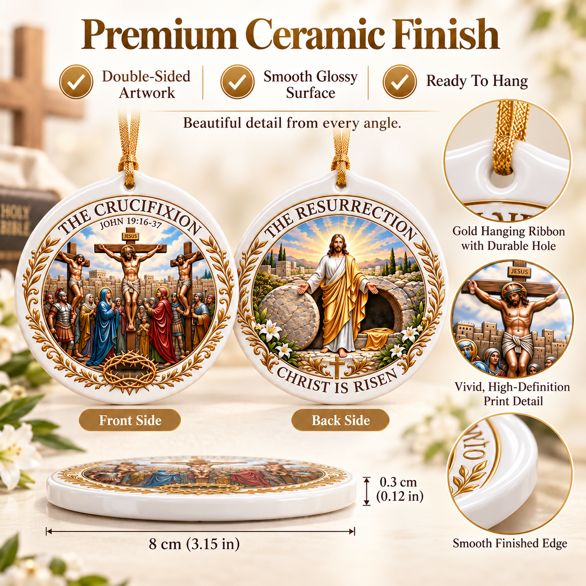 Christian Faith Ceramic Ornament — A Story of Love & Hope - image 6
