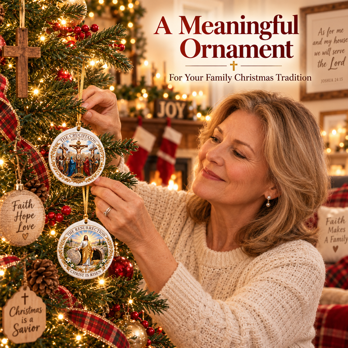 Christian Faith Ceramic Ornament — A Story of Love & Hope - image 4