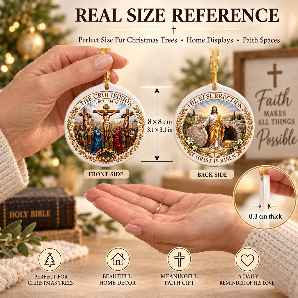 Christian Faith Ceramic Ornament — A Story of Love & Hope - image 3