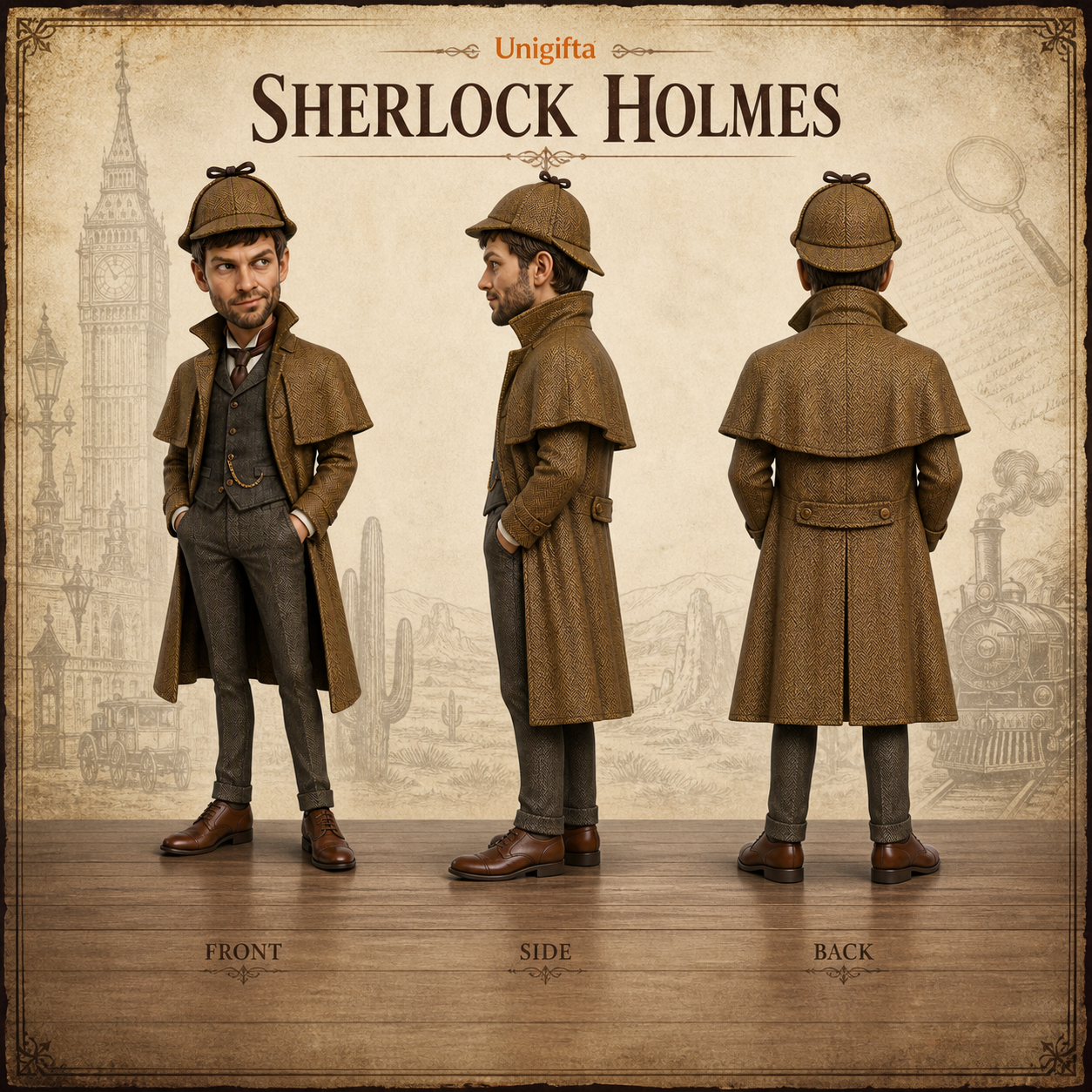 Custom Holmes Figurine – Personalized 3D Avatar