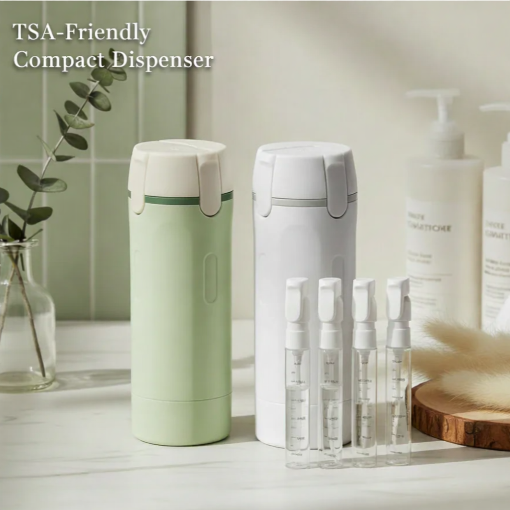 4‑in‑1 Travel Dispenser – Leak‑Proof, TSA‑Ready, and Effortless
