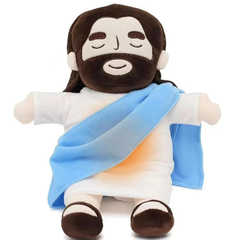 Breathing Jesus Plushie with Warm Glow, Music & Soothing Sleep Sounds
